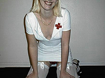 Blonde sexy nurse